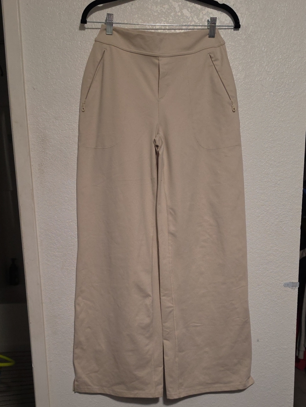 Offline By aerie Beige Wide-Leg High Waist Pants